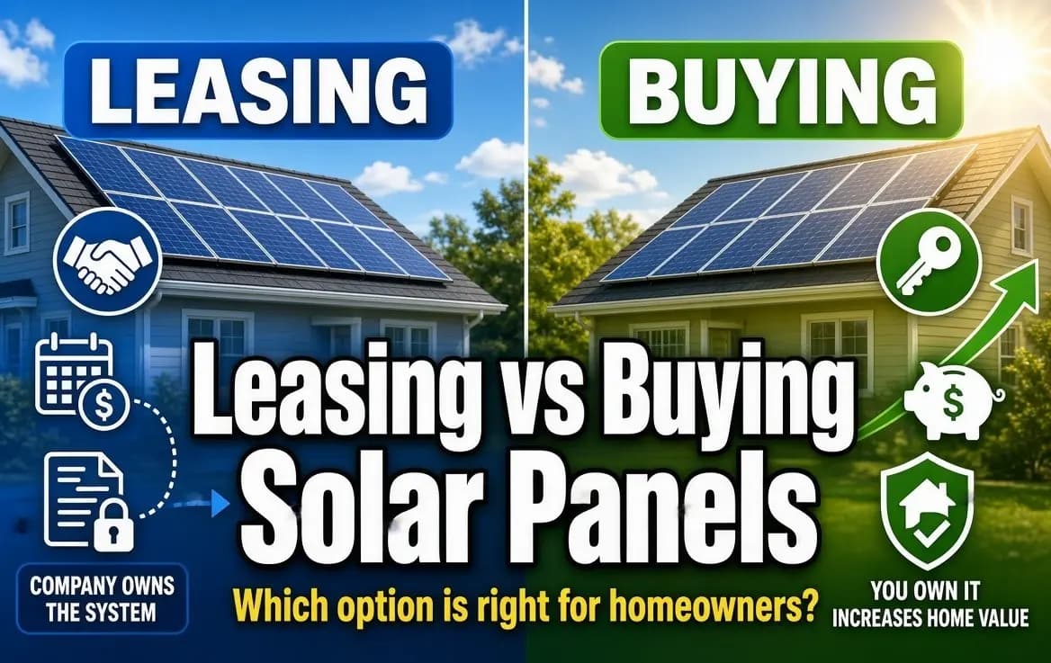 Leasing vs Buying Solar Panels: Which option is right for homeowners